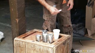 Sexy emo girl Lizz Tayler smoking a cigarette