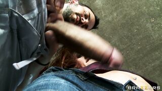 Hot slut Karlie Montana strocking fat rod