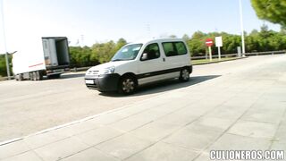 Anissa Kate rides that cock in the park