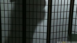 Alanah Rae undressing in front of him and getting her butthole licked and fingered