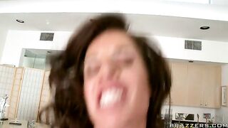 Stunning MILF Veronica Avluv rides his shlong reverse cowgirl style