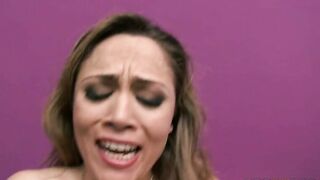 Two latin babes Kristina Rose and Jynx Maze fucking his cock anal hardcore style
