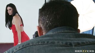 India Summer wearing nothing but high heels posing nude