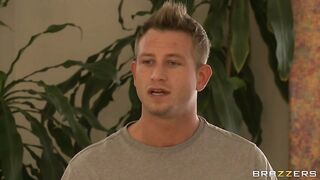 Phoenix Marie wearing her new bikini getting a rub down