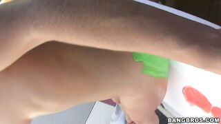 Kimmy Olsen gets her ass worshipped and painted all different colors