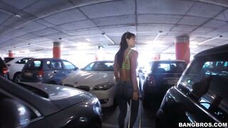 Naughty Latin MILF Franceska Jaimes flashes her ass in public