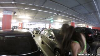 Naughty Latin MILF Franceska Jaimes flashes her ass in public