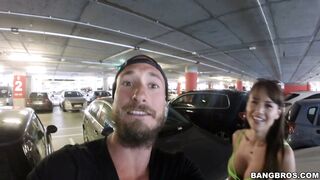 Naughty Latin MILF Franceska Jaimes flashes her ass in public