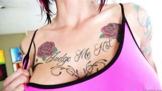 Red-haired MILF Anna Bell Peaks demonstrates her tattoos