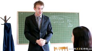 Hungarian brunette Dolly Diore shows her teacher everything