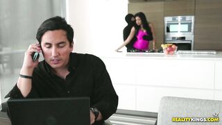 Dirty black brunette Cassidy Banks gets eaten out in a stealth affair