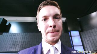 Busty tease Kendall Karson drives her news station colleague wild