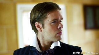 Big tits maid Erica Fontes gets involved in a high class scandal