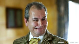 Big tits maid Erica Fontes gets involved in a high class scandal