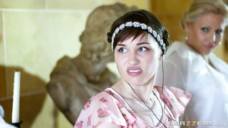 Big tits maid Erica Fontes gets involved in a high class scandal