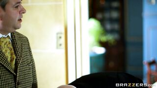 Big tits maid Erica Fontes gets involved in a high class scandal