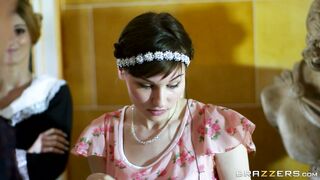 Big tits maid Erica Fontes gets involved in a high class scandal