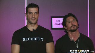 Tattooed blonde bimbo Britney Shannon shows off her big boobs