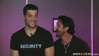 Tattooed blonde bimbo Britney Shannon shows off her big boobs