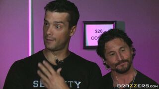 Tattooed blonde bimbo Britney Shannon shows off her big boobs