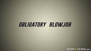 Cock sucking brunette Luna Star throat fucked standing