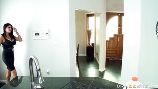 Hot blonde Melissa May gets fucked under Romi Rain's nose