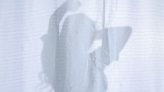 Brunette nurse Karlee Grey jacks off a hot patient