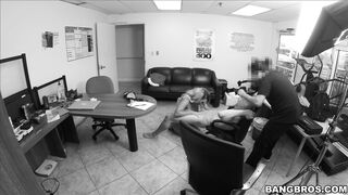 Curvy Serbian blonde Nina Kayy sucks Jmac's giant boner