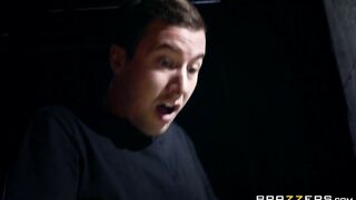 Tiny teen fuck doll Piper Perri sucks gloryhole cock