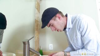 Tattooed redhead mom Anna Bell Peaks toys and teases Danny D