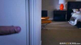 Masturbating honey Joseline Kelly caught and presented with a dick