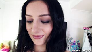 Dreamy Polish raven Amanda Lane shows her tits off