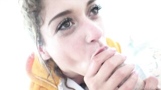 Cute little slust Ziggy Star wrangles a monster cock with a bj