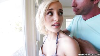 Incredible blonde teen Naomi Woods stripped groped and seduced