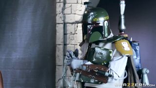 Princess Lea Abby Cross dominate with pet play by bounty hunter