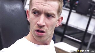 Anissa Kate and Nekane teasing Danny D with oiled up booties