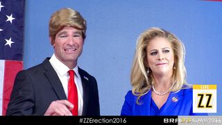 Slutty blonde presidential candidate Cherie DeVille sucks a huge dong