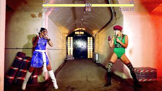 Mortal Kombat with Christen Courtney and Rina Ellis turns into kissing