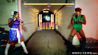 Mortal Kombat with Christen Courtney and Rina Ellis turns into kissing