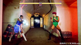 Mortal Kombat with Christen Courtney and Rina Ellis turns into kissing