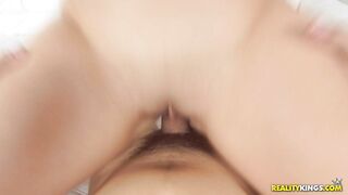 Natural tits blonde Alix Lovell turns into cock loving cowgirl