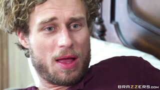 Busty mom Sheridan Love shoves her natural tits into young guys face