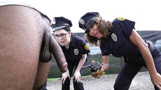 Lyla Lali and Norah Gold apprehend a hot black suspect