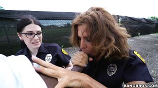 Lyla Lali and Norah Gold apprehend a hot black suspect