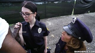 Lyla Lali and Norah Gold apprehend a hot black suspect