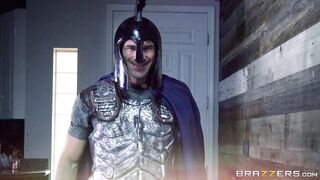 Super hero Romi Rain gets fucked by a spartan villain