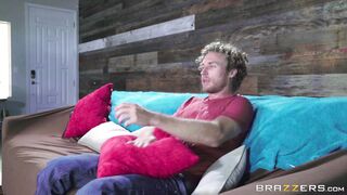 Horny Ariana Marie is ready to suck a big dick on the couch right now