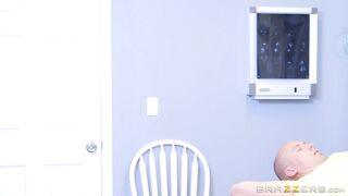 Hot nurse Kelsi Monroe is giving a blow job