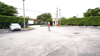 Nina Kayy is showing off her nude flesh outdoors