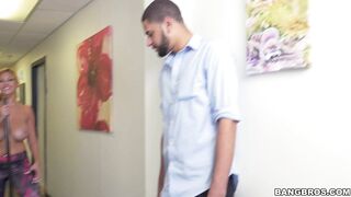 Latina maid with a big tits Jazmyn cleaning house